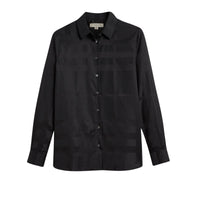 Chemise tissé en jacquard à motif check - Black