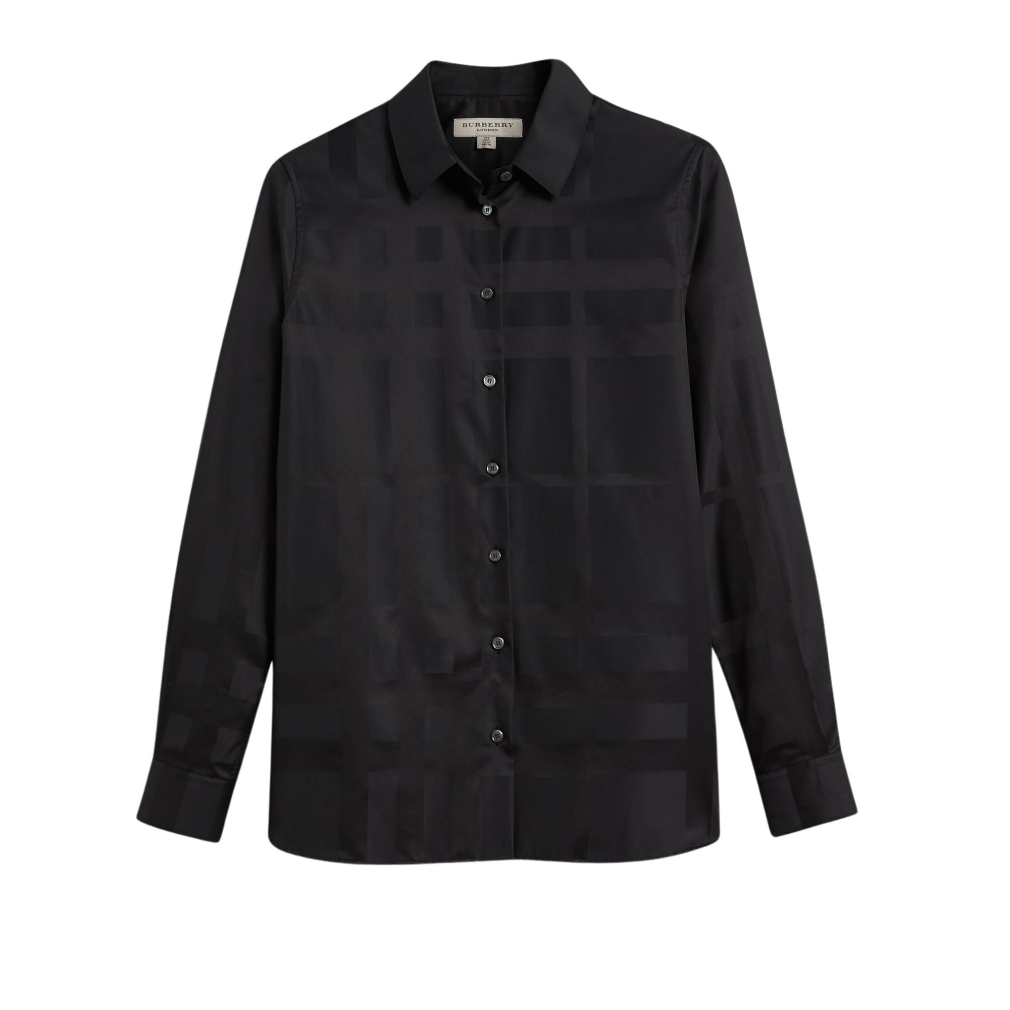 Chemise tissé en jacquard à motif check - Black