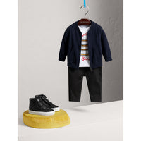 Cardigan à ornements check - Navy
