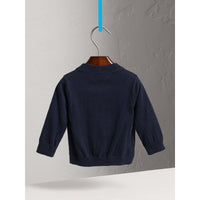 Cardigan à ornements check - Navy