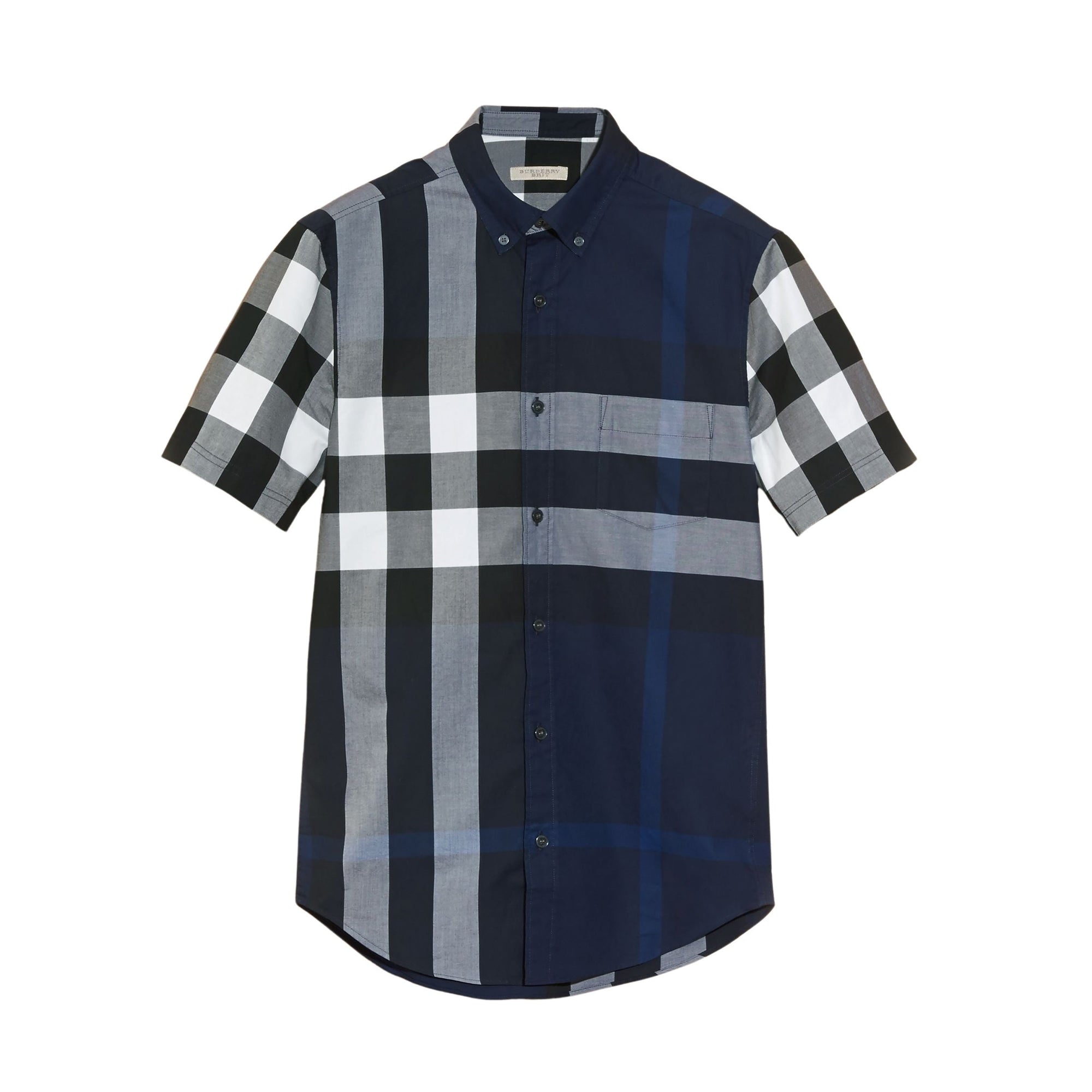 Chemise en coton à manches courtes - Indigo Blue
