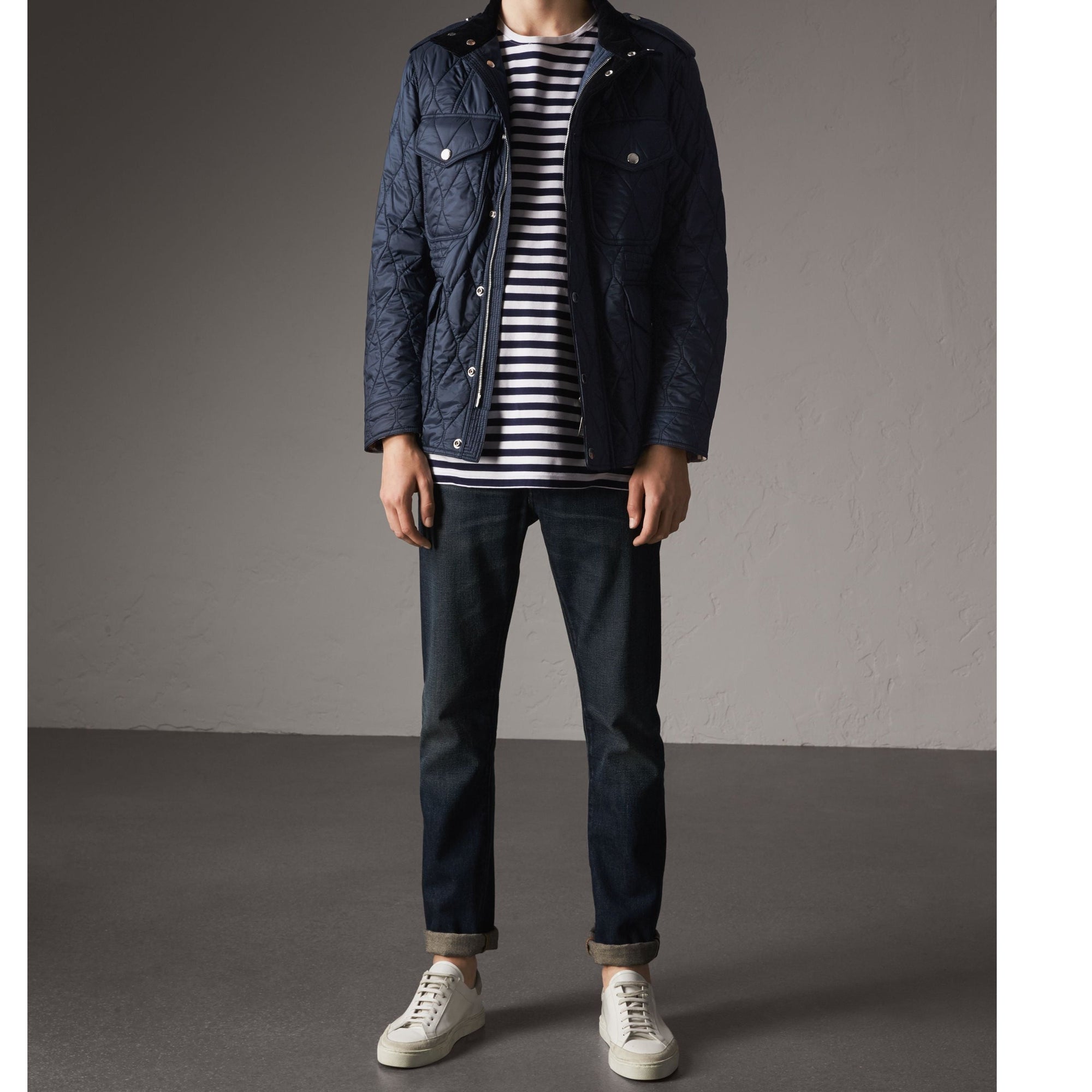 Veste utilitaire matelassée - Navy