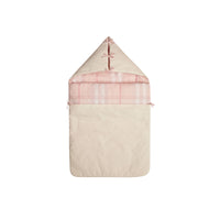 Nid d'ange doublé du motif Check - Ice Pink