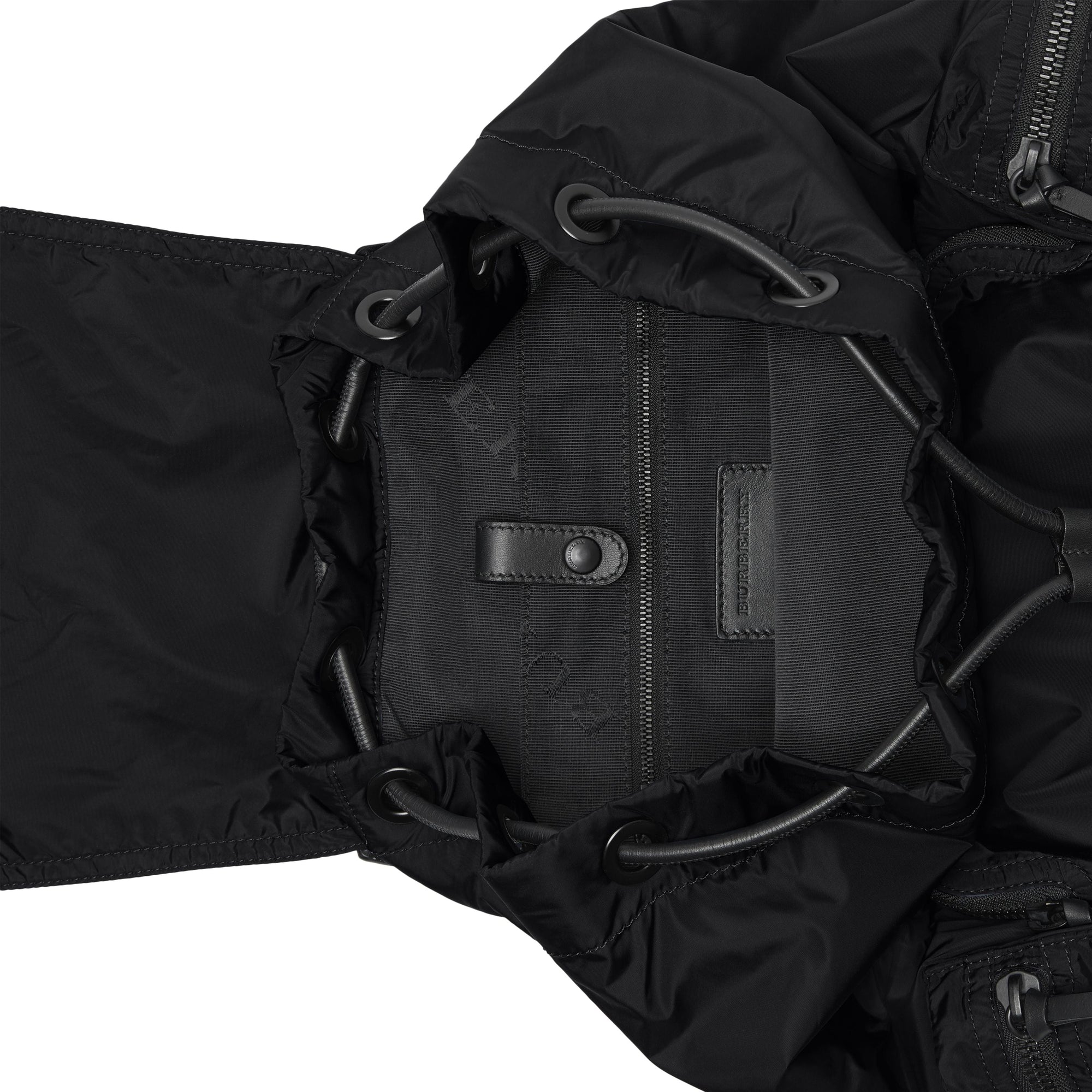 Grand sac The Rucksack en nylon technique et cuir - Black