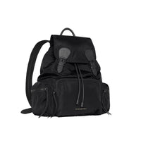 Grand sac The Rucksack en nylon technique et cuir - Black