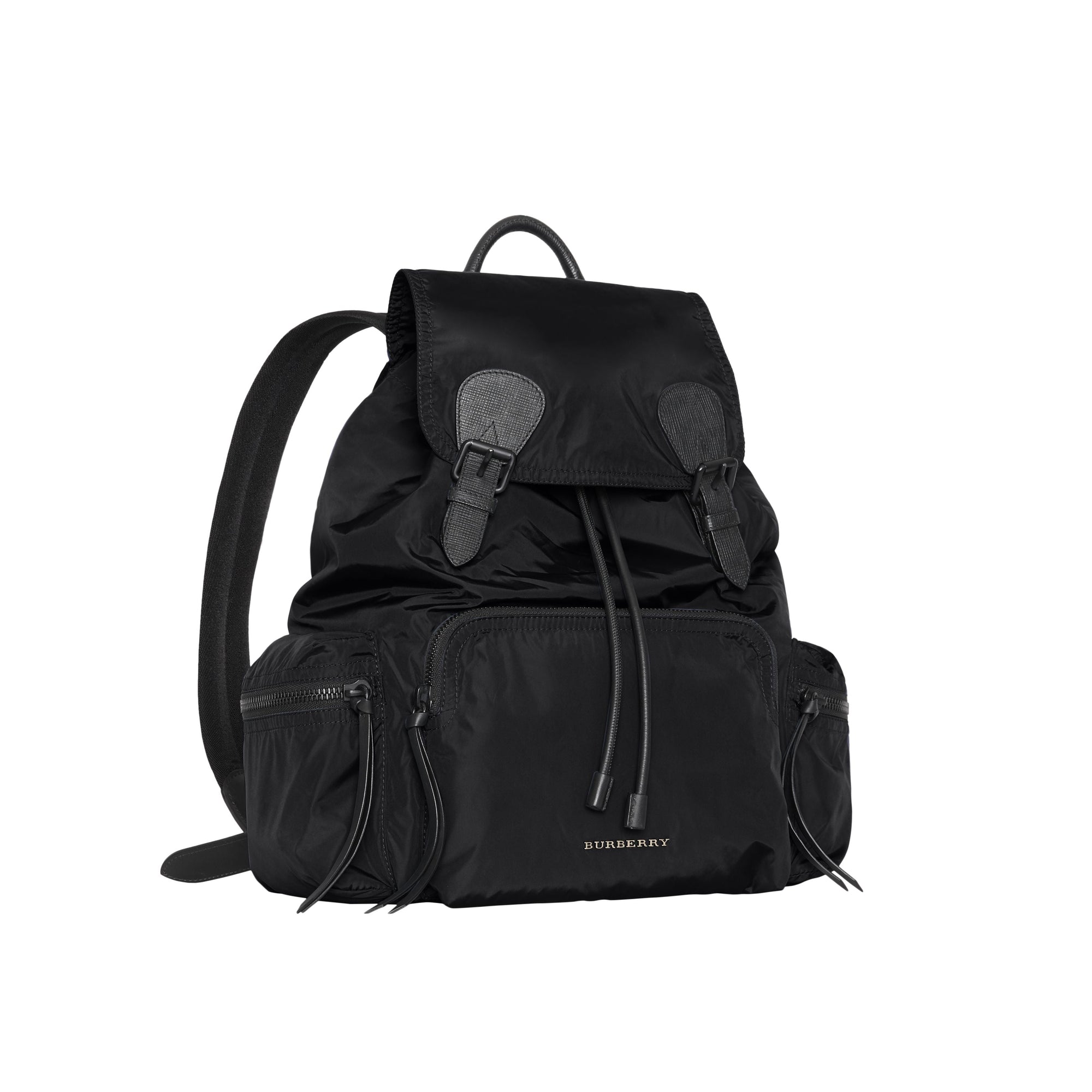 Grand sac The Rucksack en nylon technique et cuir - Black