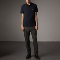 Polo en piqué de coton - Navy