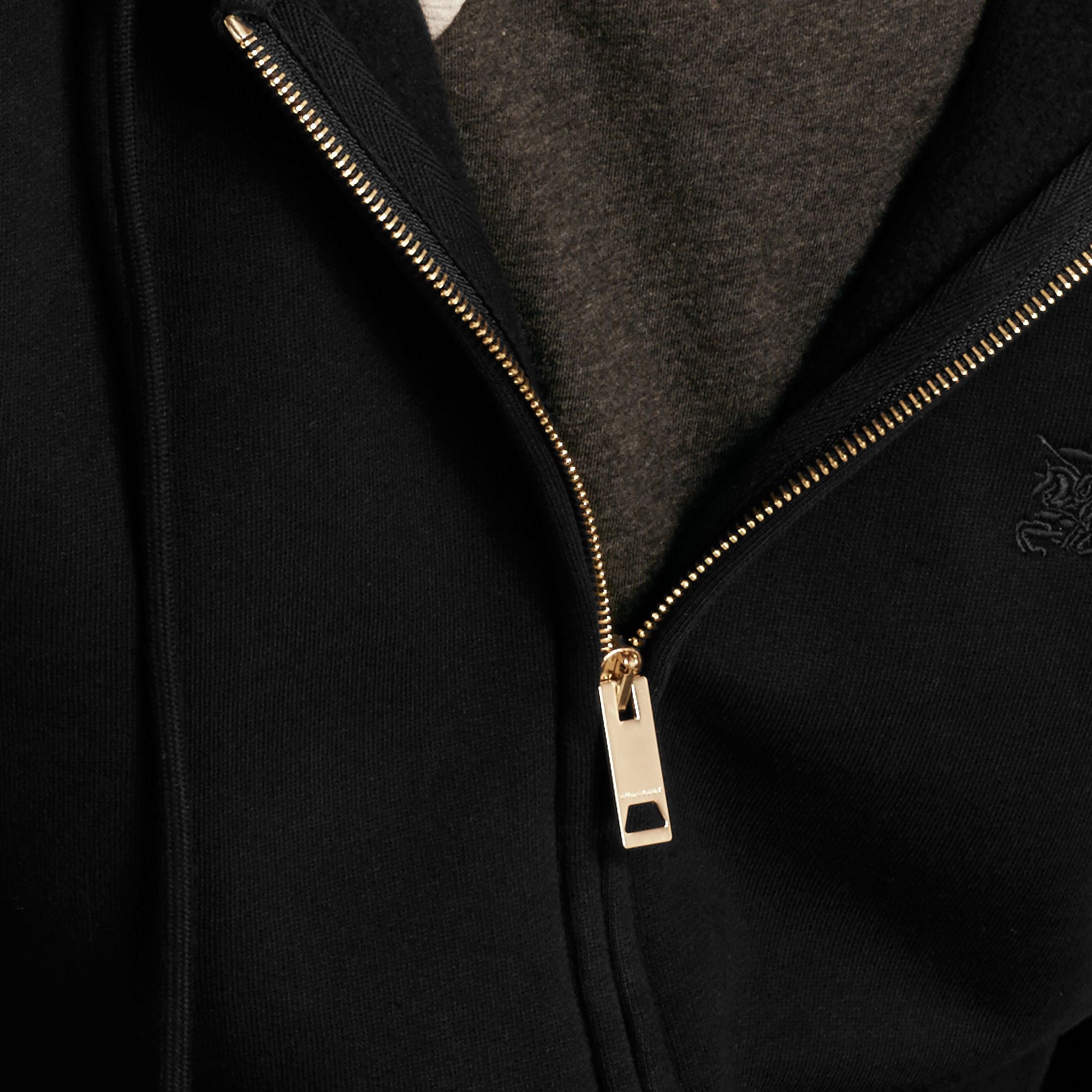 Sweat à capuche motif check - Black