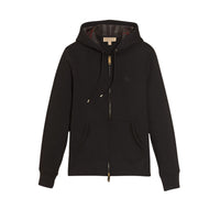 Sweat à capuche motif check - Black
