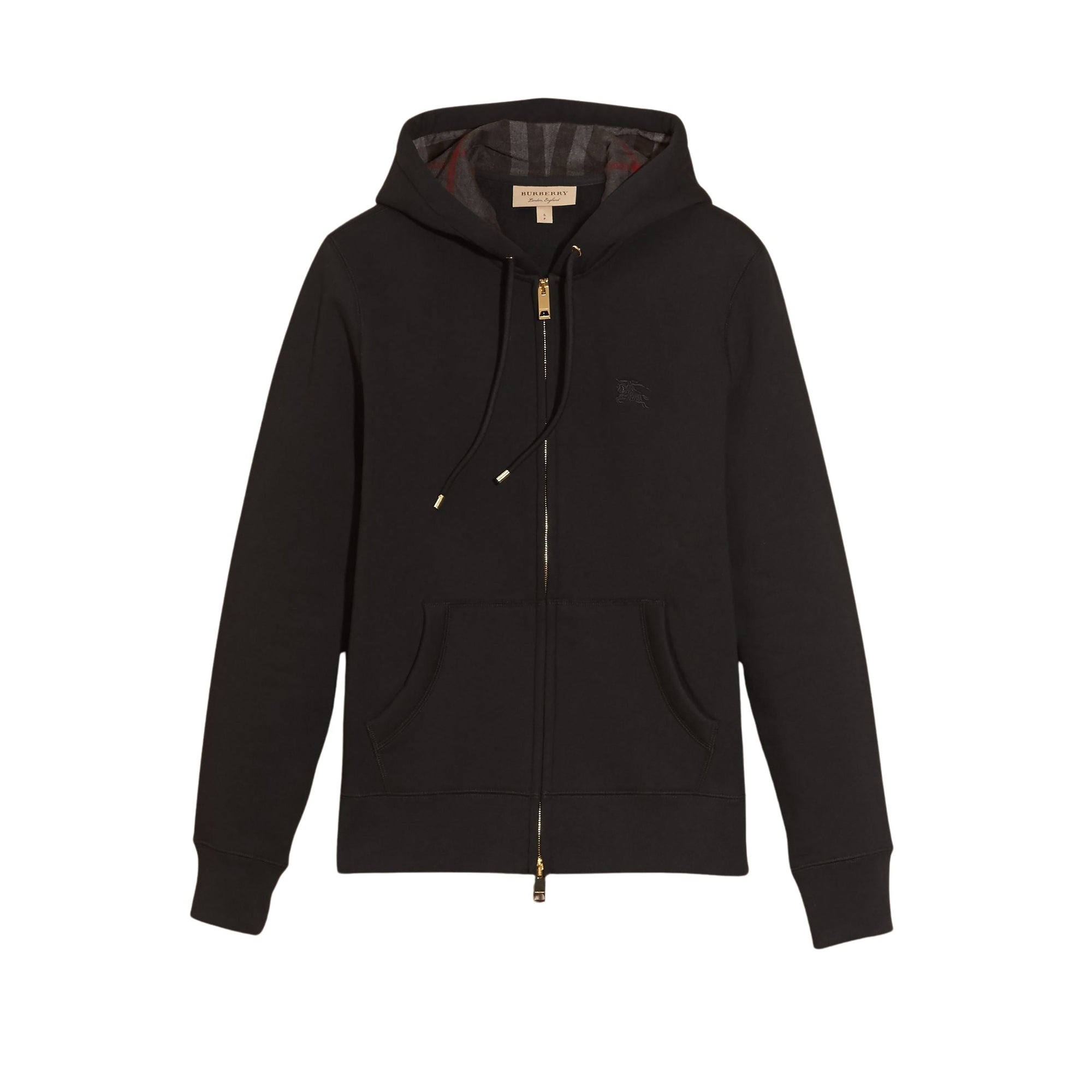 Sweat à capuche motif check - Black