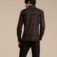 Chemise en coton à motif check - Chocolate Check