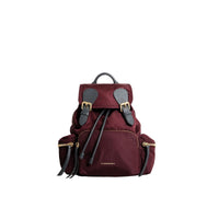 Sac the rucksack moyen en nylon technique et cuir - Burgundy Red