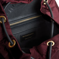 Sac the rucksack moyen en nylon technique et cuir - Burgundy Red
