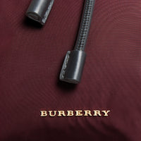 Sac the rucksack moyen en nylon technique et cuir - Burgundy Red