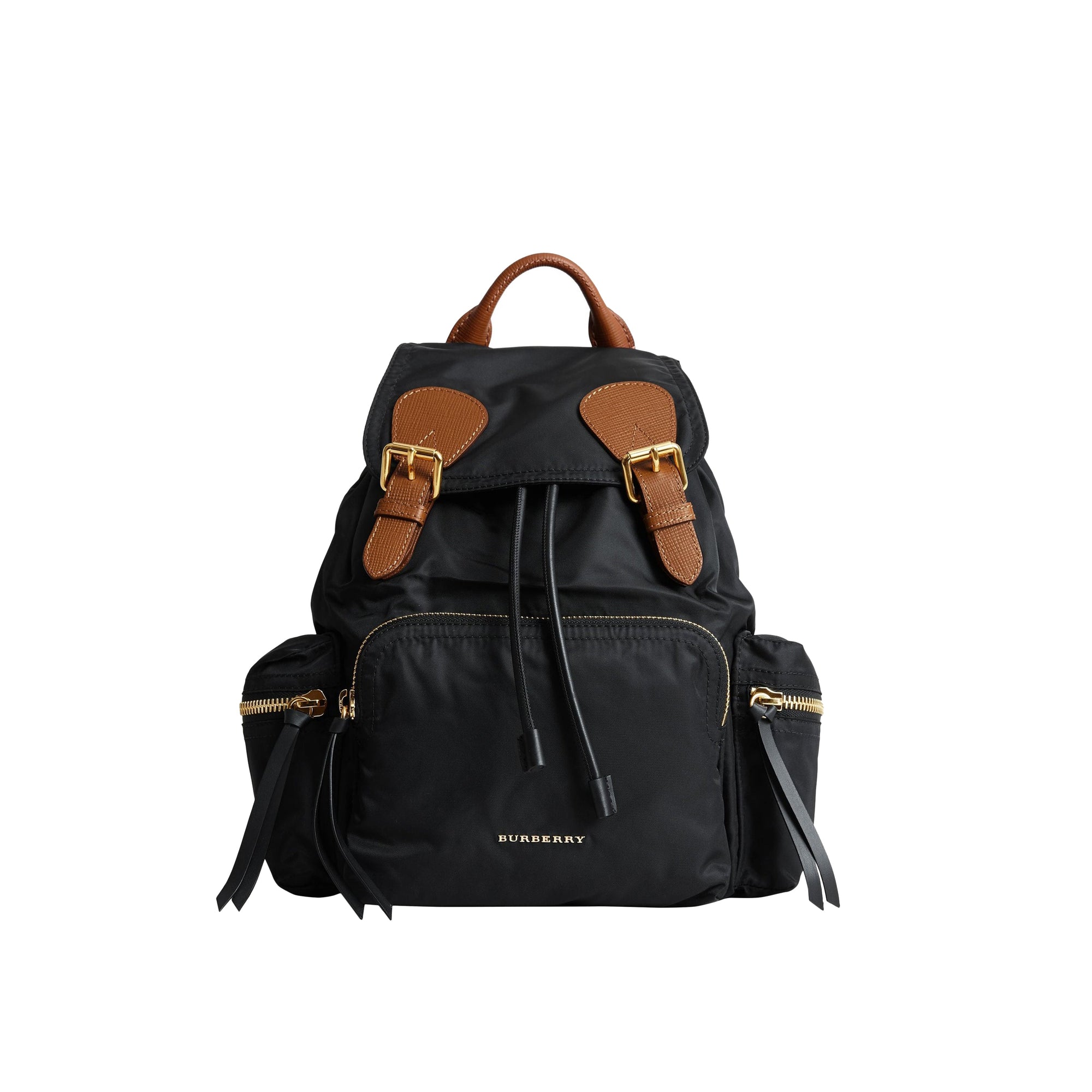 Sac The Rucksack moyen à détails en cuir - Black