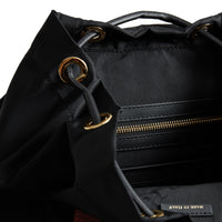 Sac The Rucksack moyen à détails en cuir - Black