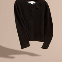Cardigan léger en laine mérinos - Black