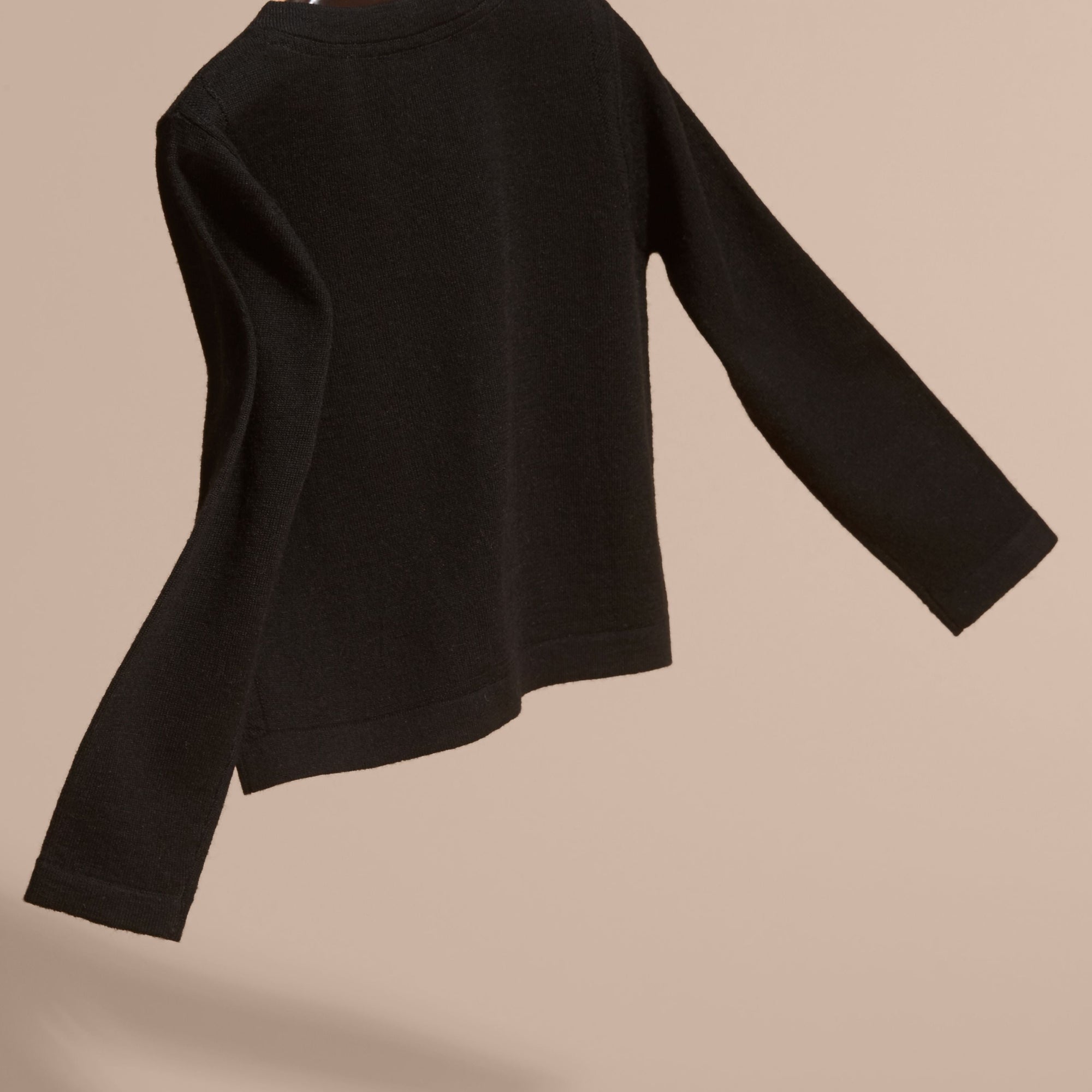Cardigan léger en laine mérinos - Black