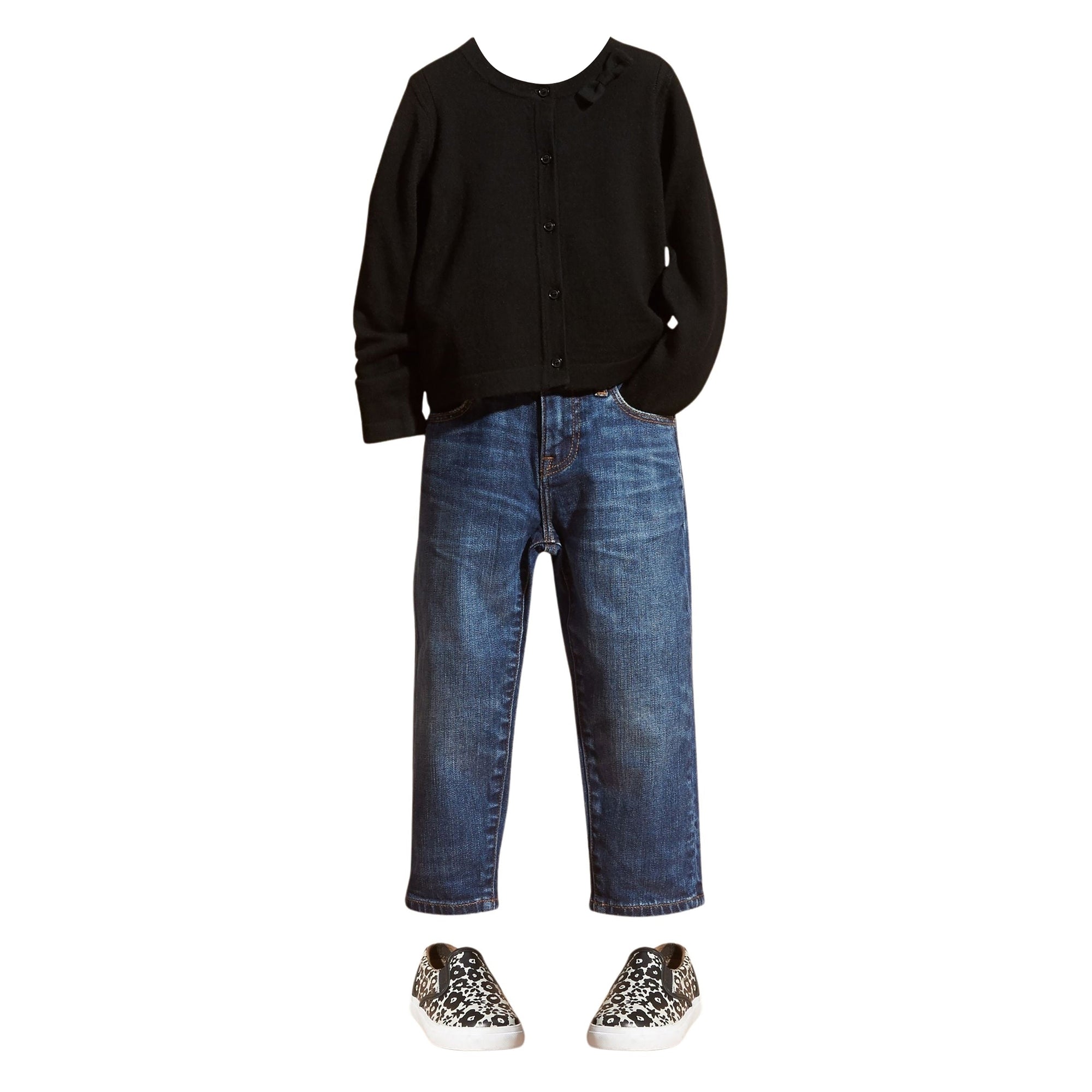 Cardigan léger en laine mérinos - Black