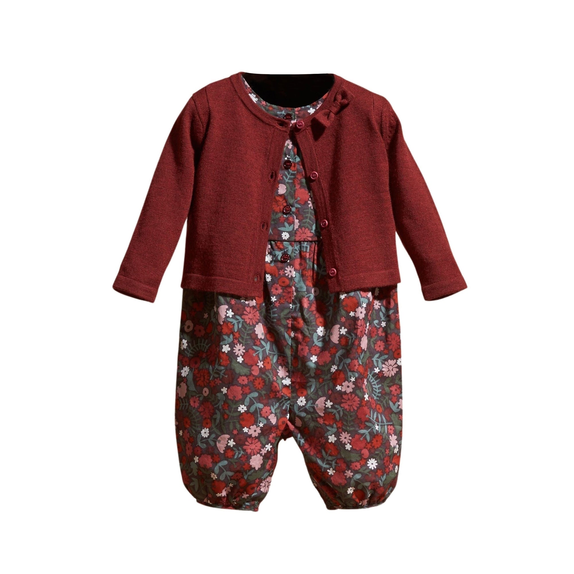 Cardigan léger en laine mérinos - Dark Plum Pink