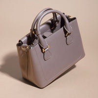 Petit sac The Saddle en cuir grainé - Sepia Grey