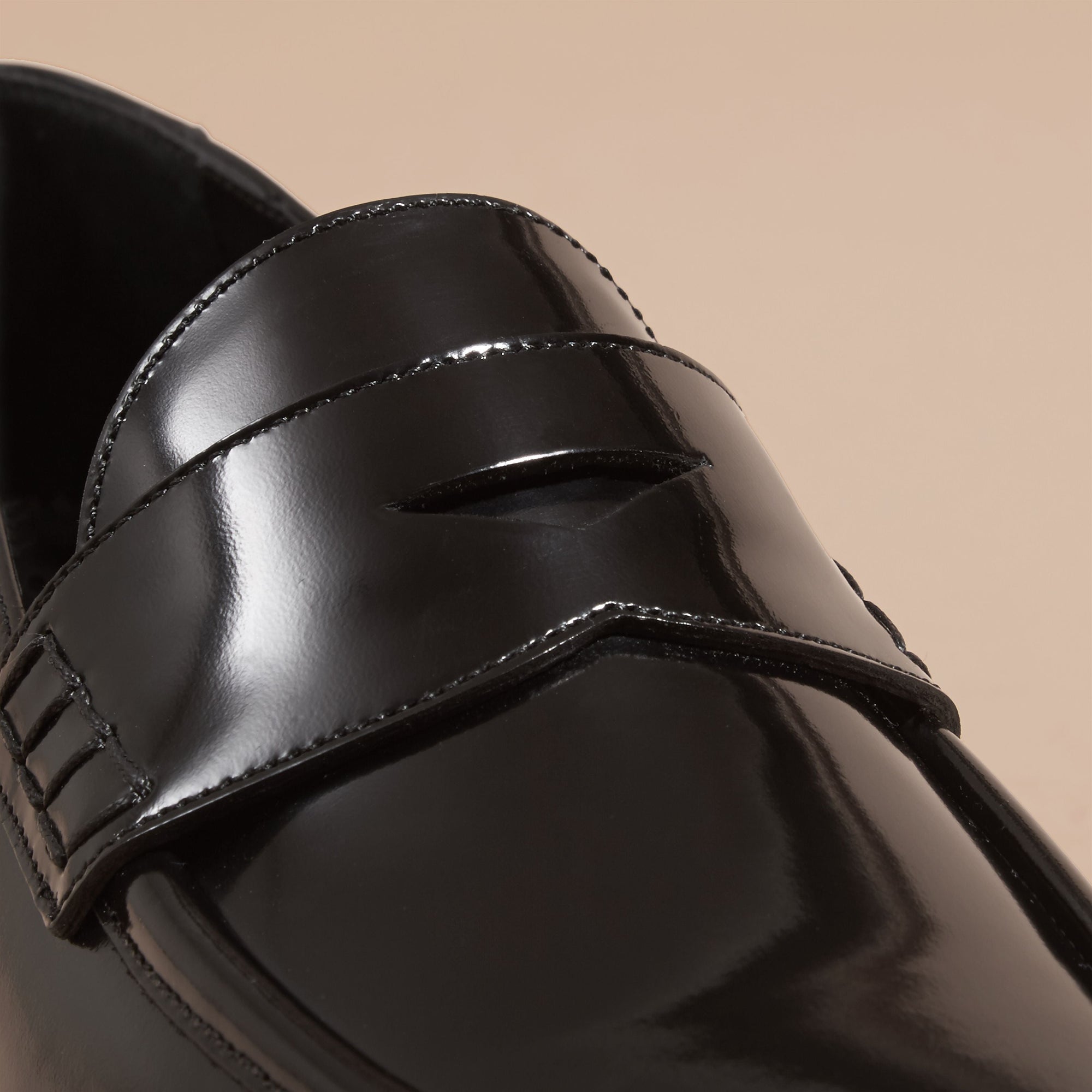 Mocassins en cuir poli - Black