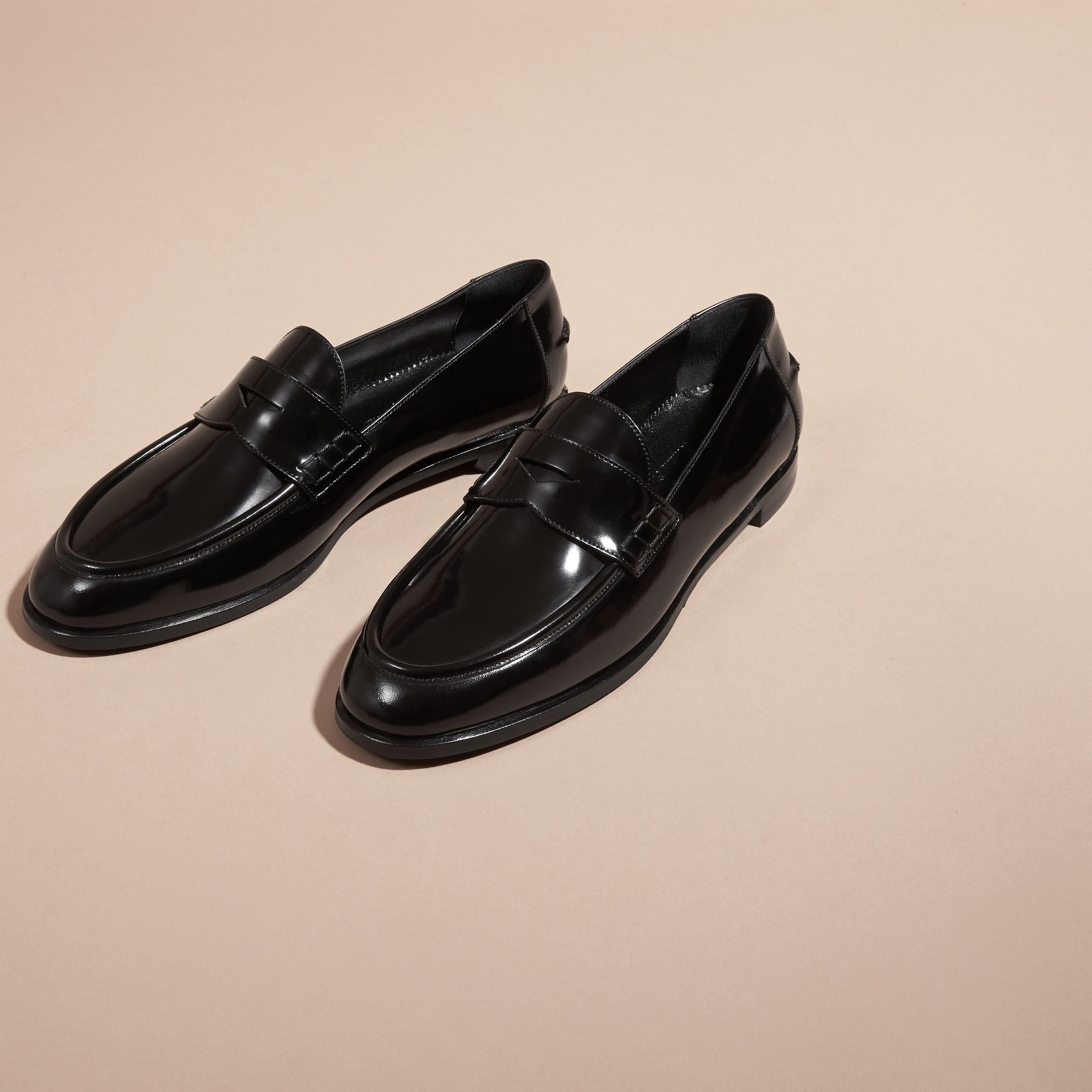 Mocassins en cuir poli - Black