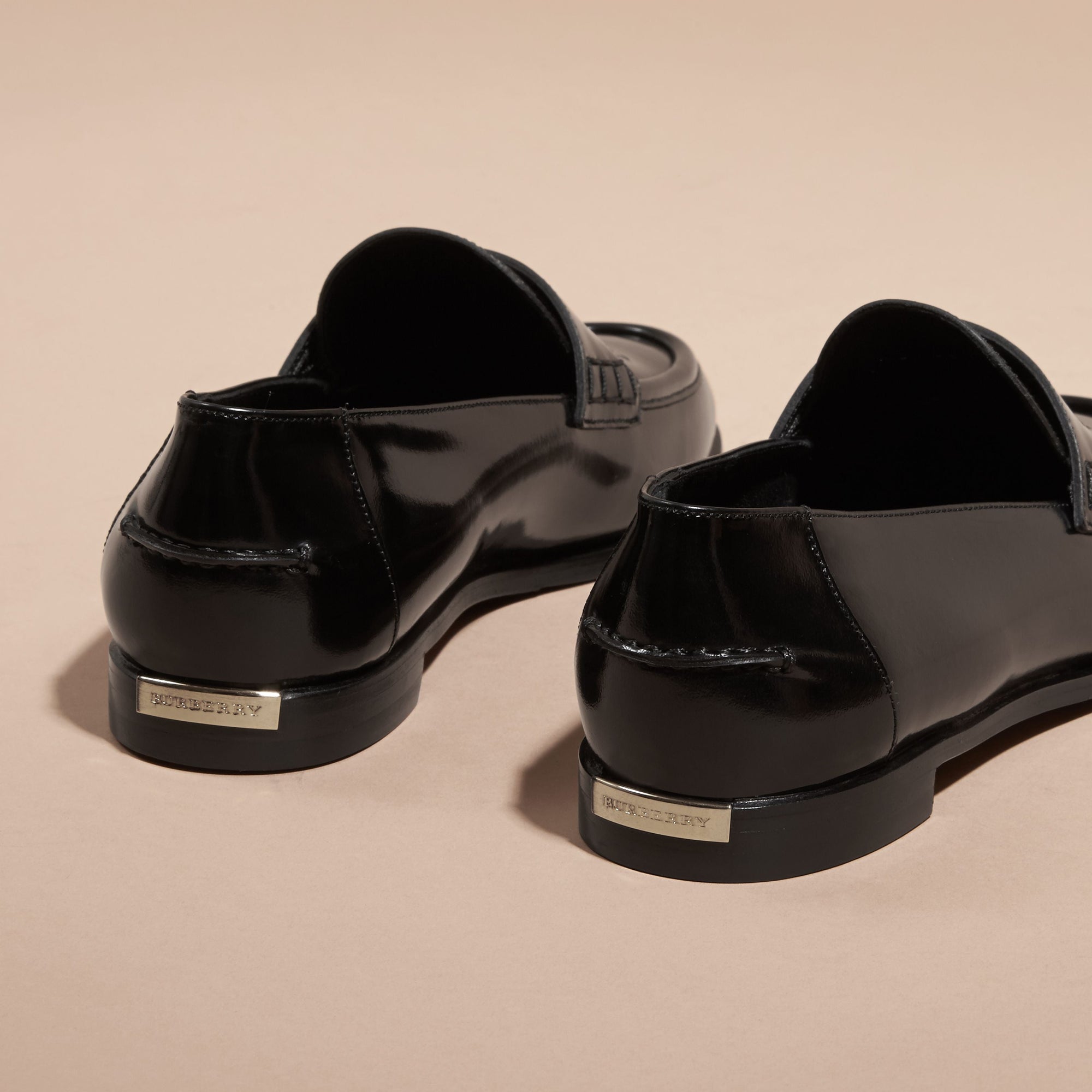 Mocassins en cuir poli - Black