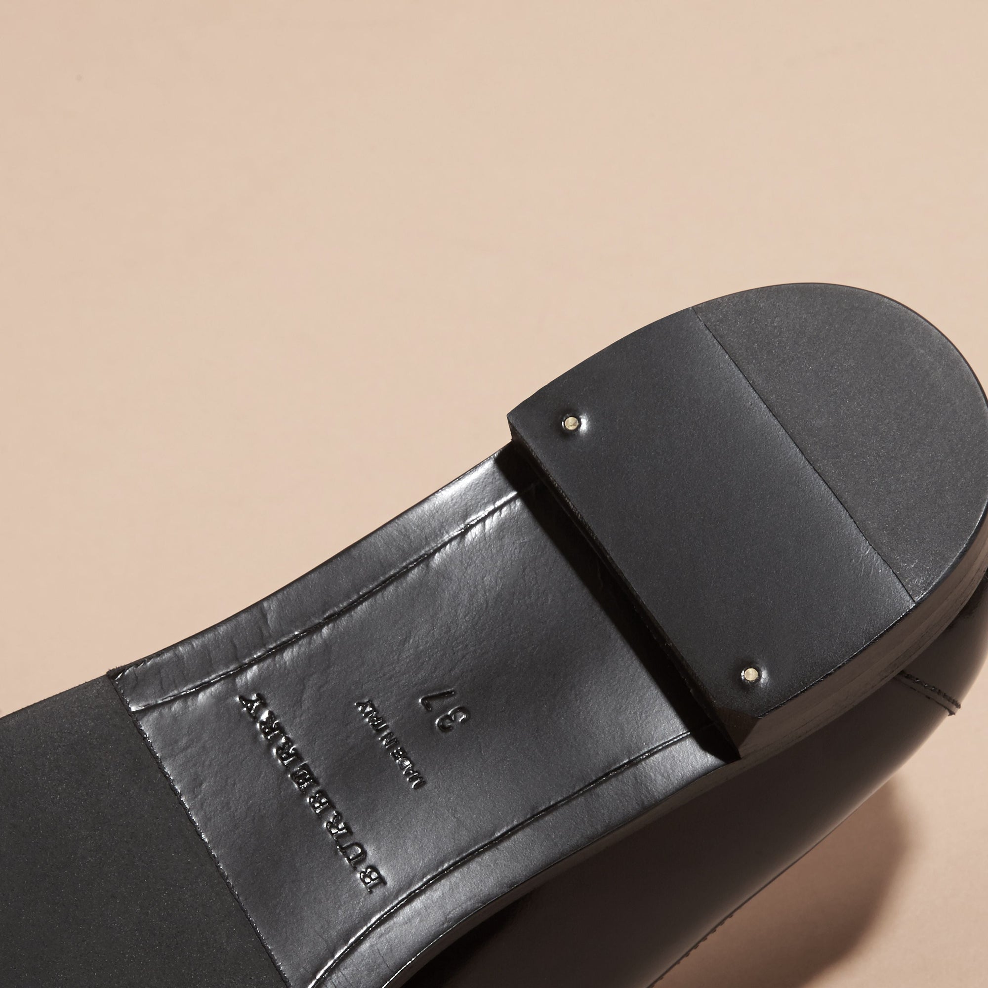 Mocassins en cuir poli - Black