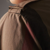 Robe chemise à motif check - Taupe Brown