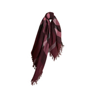 Écharpe en laine à motif check - Garnet Pink