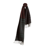 Écharpe en cachemire à motif Check - Teal & Charcoal