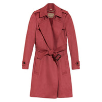 Trench-coat portefeuille en cachemire - Dusty Peony Rose