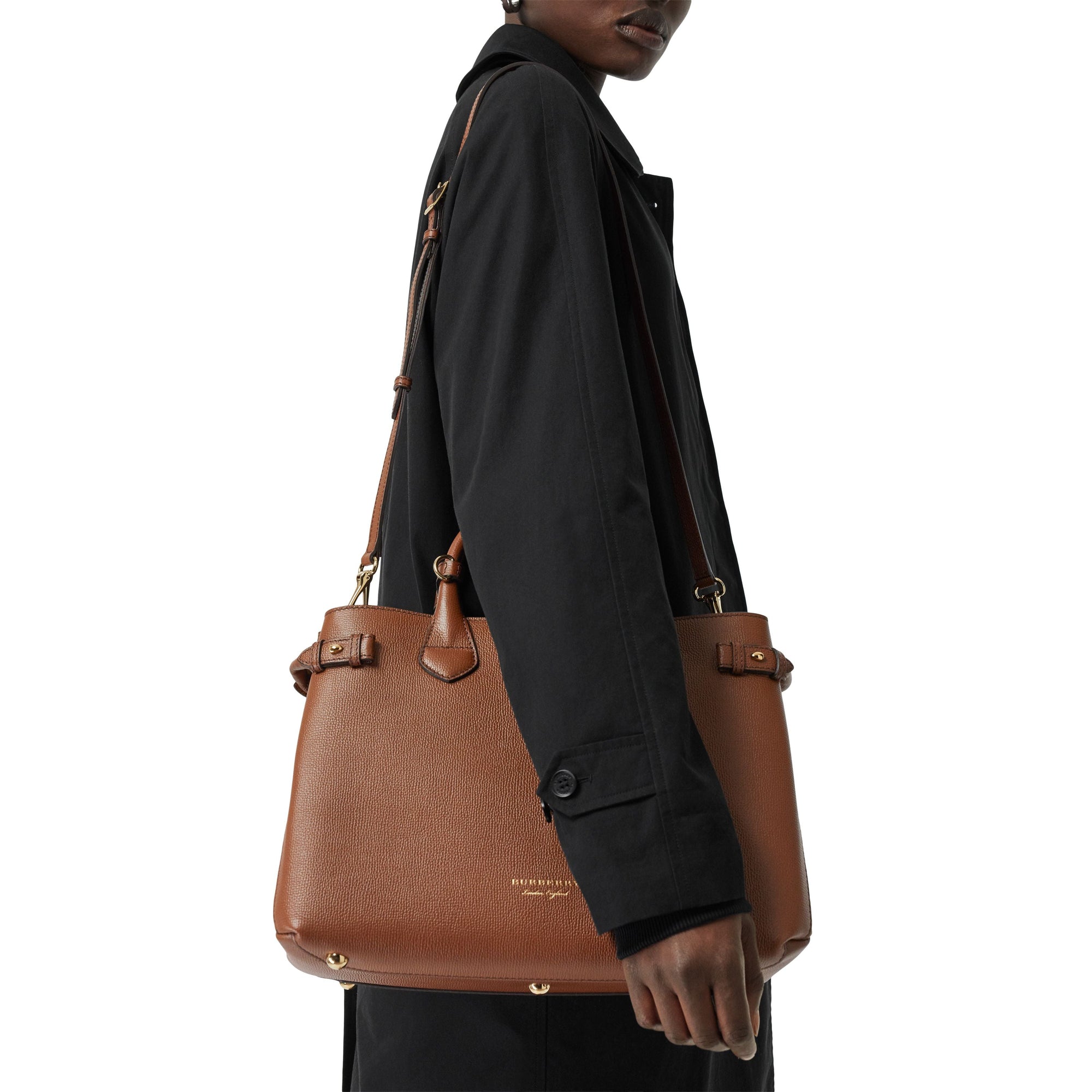 Sac The Small Banner en cuir - Tan