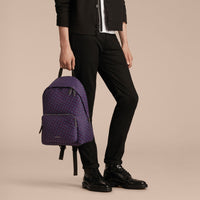 Sac à dos jacquard en soie - Deep Aubergine