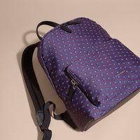 Sac à dos jacquard en soie - Deep Aubergine