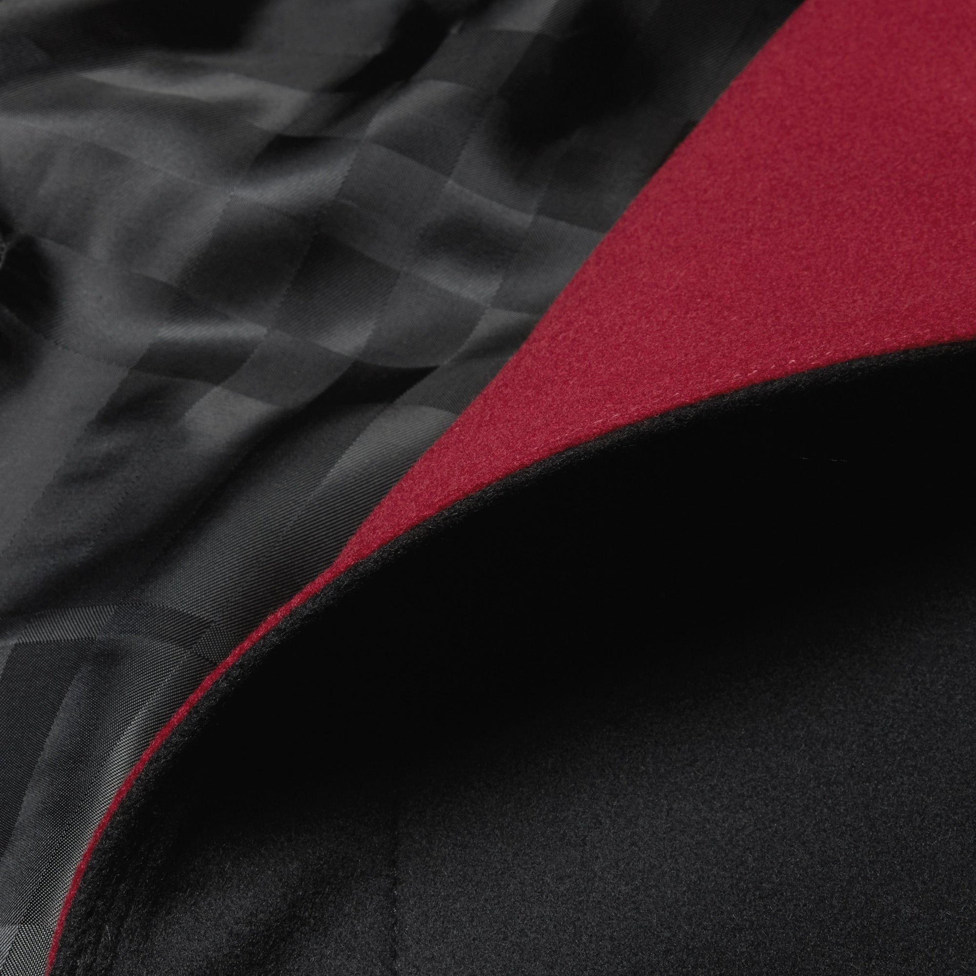 Manteau militaire à boutonnage simple en cachemire - Black