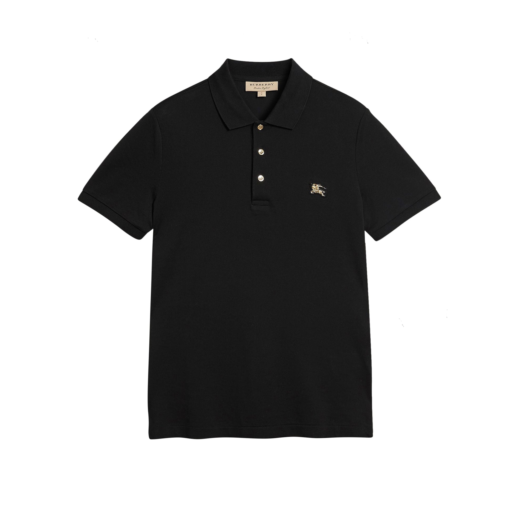 Polo en piqué de coton - Black