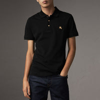 Polo en piqué de coton - Black