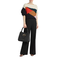 Sac cabas the buckle moyen en cuir grainé - Black