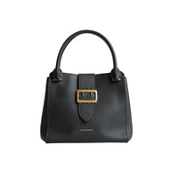 Sac cabas the buckle moyen en cuir grainé - Black