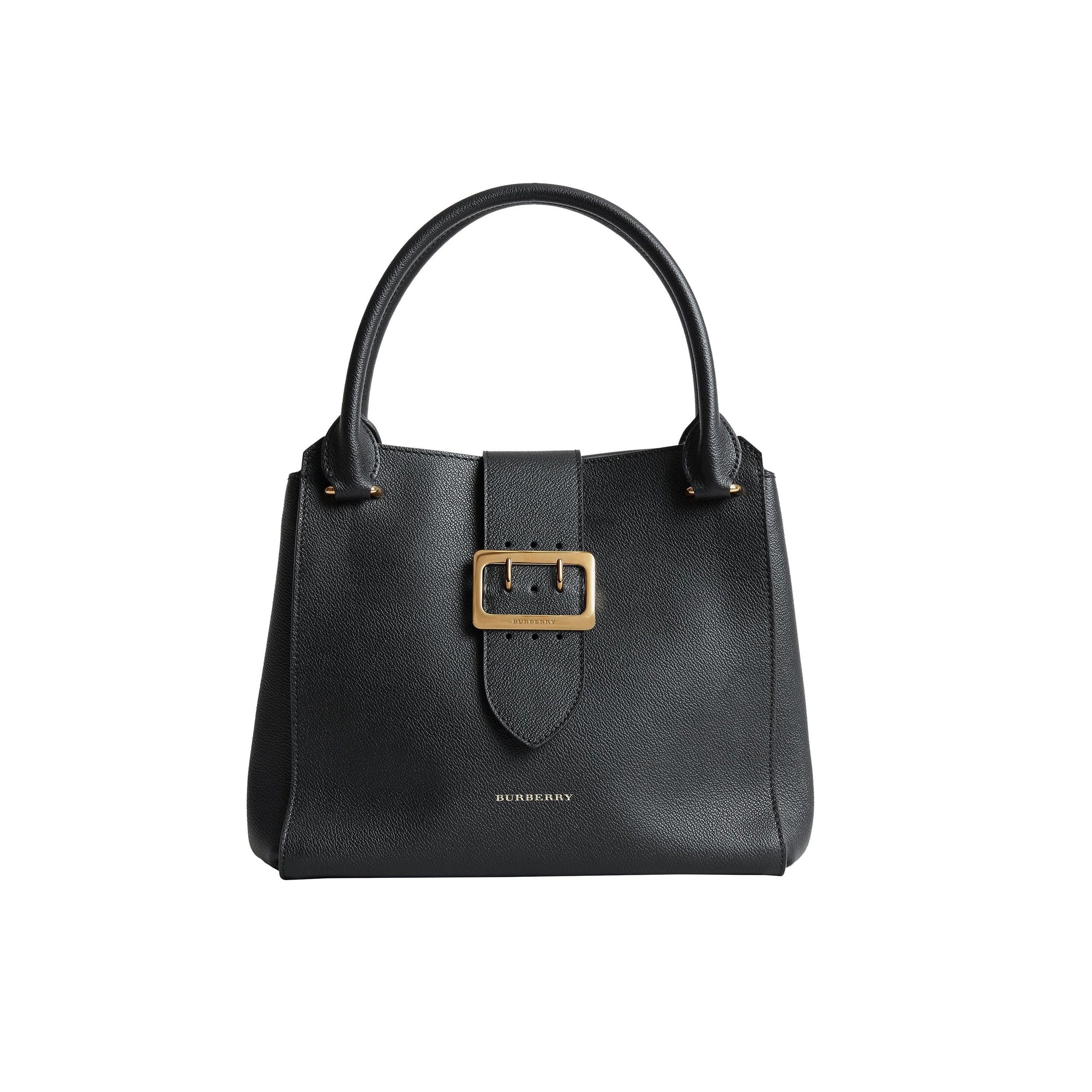Sac cabas the buckle moyen en cuir grainé - Black