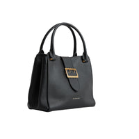 Sac cabas the buckle moyen en cuir grainé - Black
