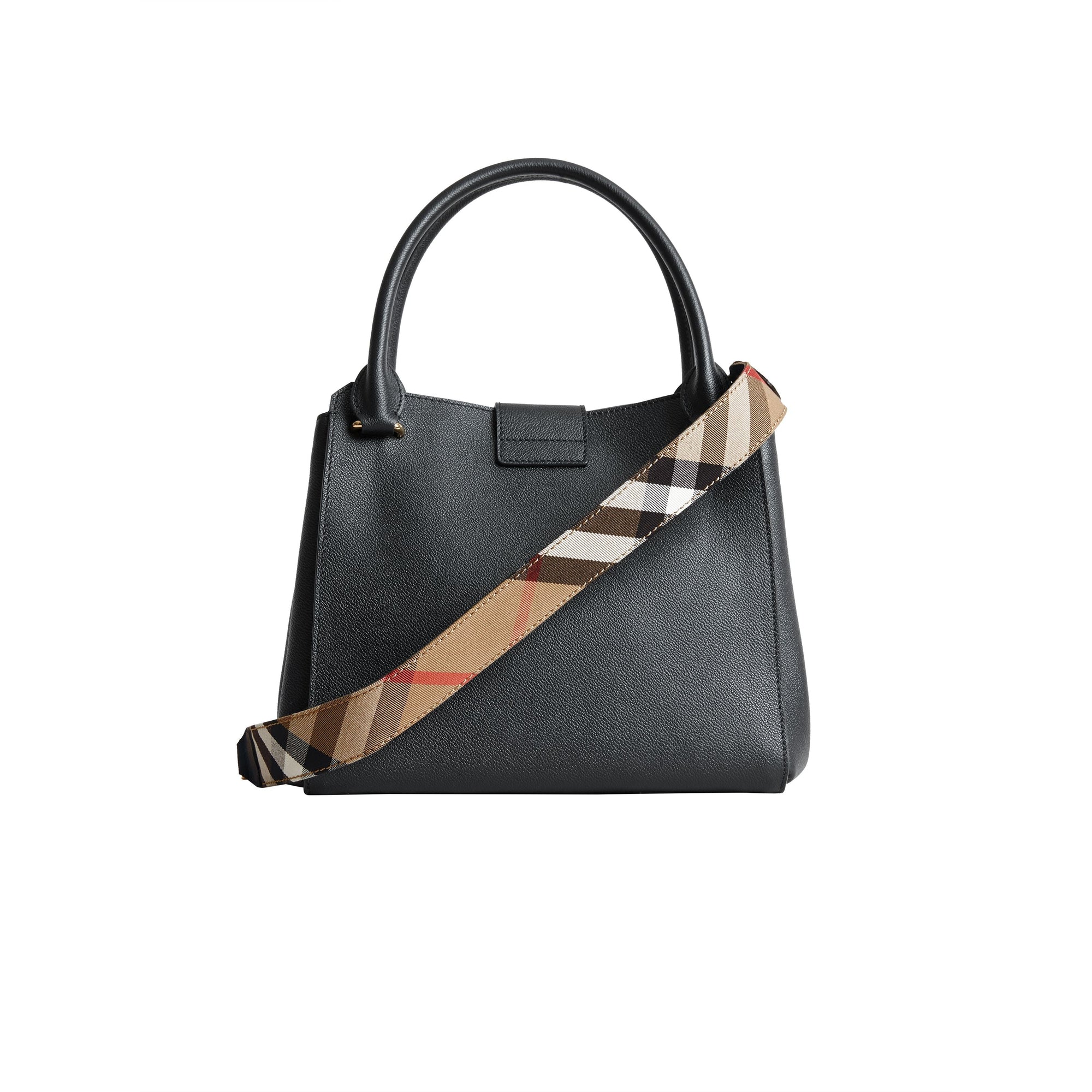 Sac cabas the buckle moyen en cuir grainé - Black