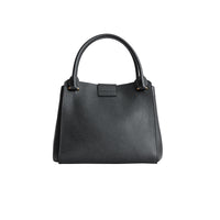 Sac cabas the buckle moyen en cuir grainé - Black