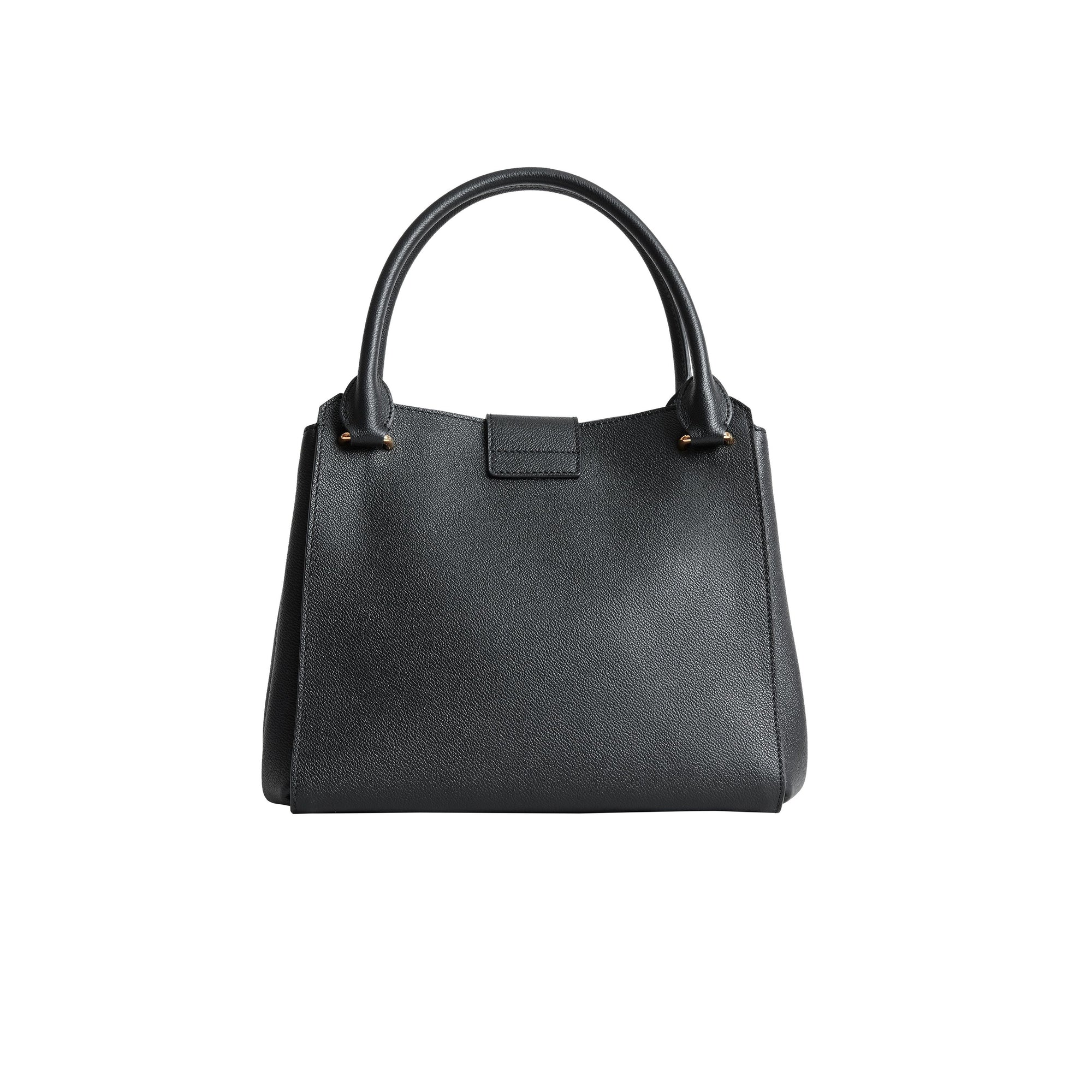 Sac cabas the buckle moyen en cuir grainé - Black