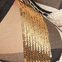 Sandales espadrilles en coton - House Check & Gold