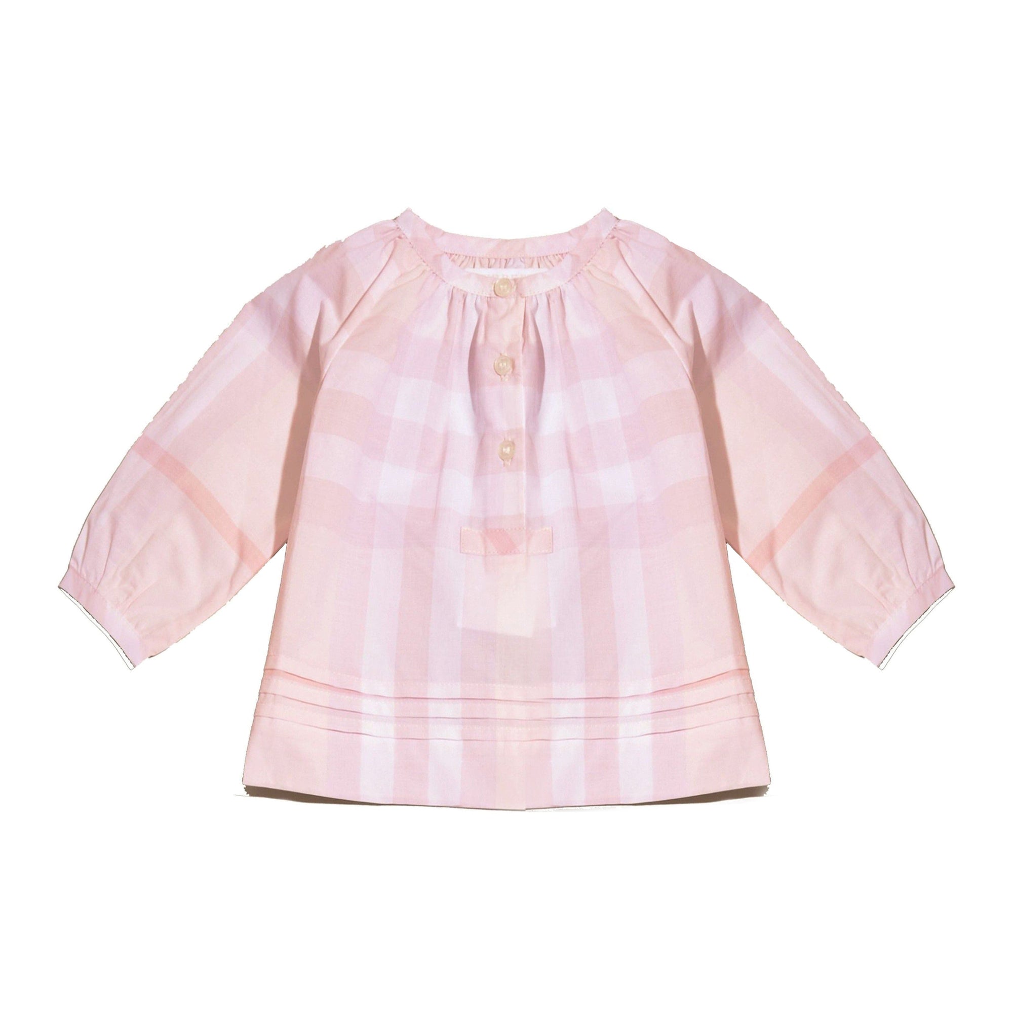 T-shirt à motif Check et plis - Ice Pink