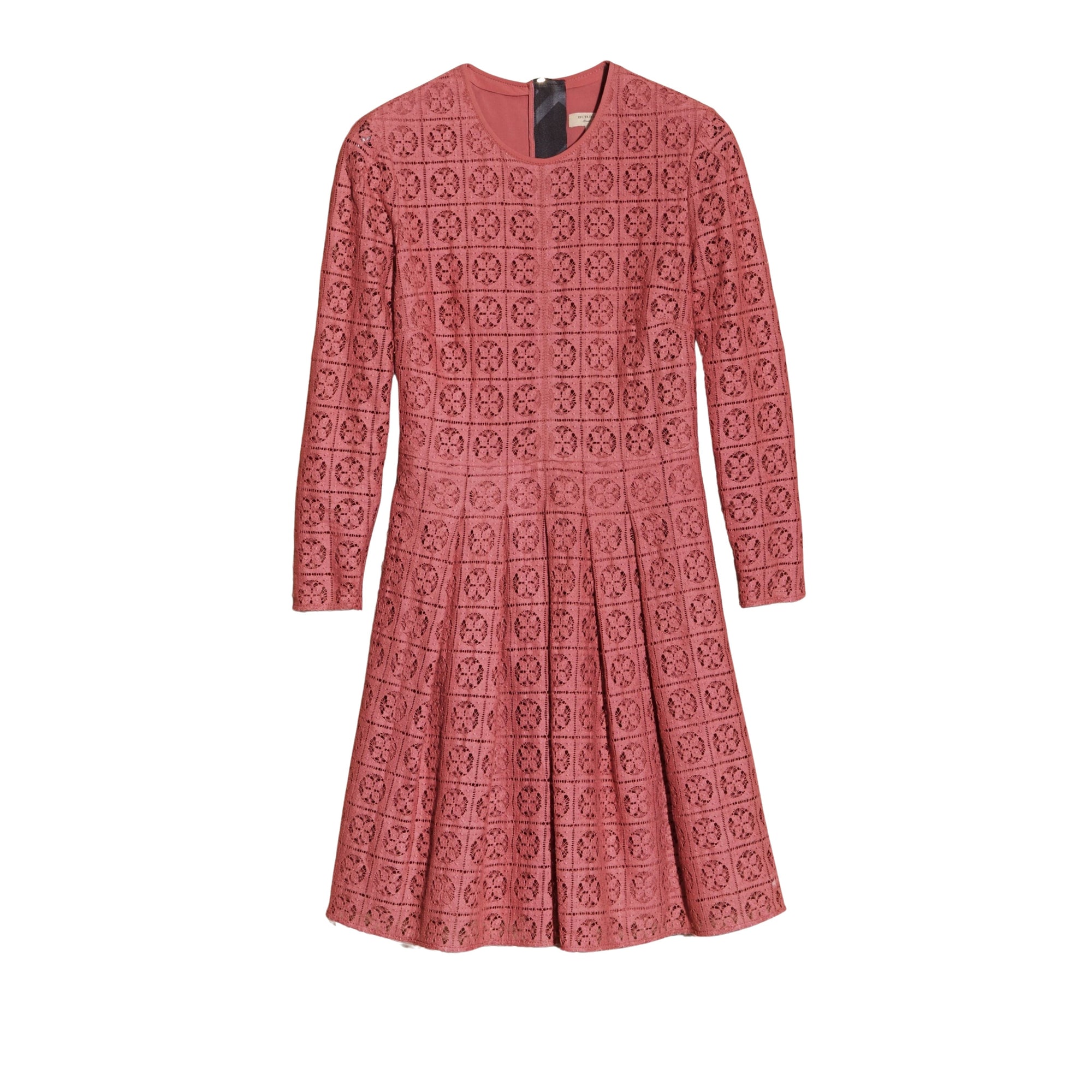 Robe ajustée et évasée en dentelle - Dusty Peony Rose