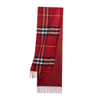 Écharpe en cachemire à motif check métallisé - Parade Red